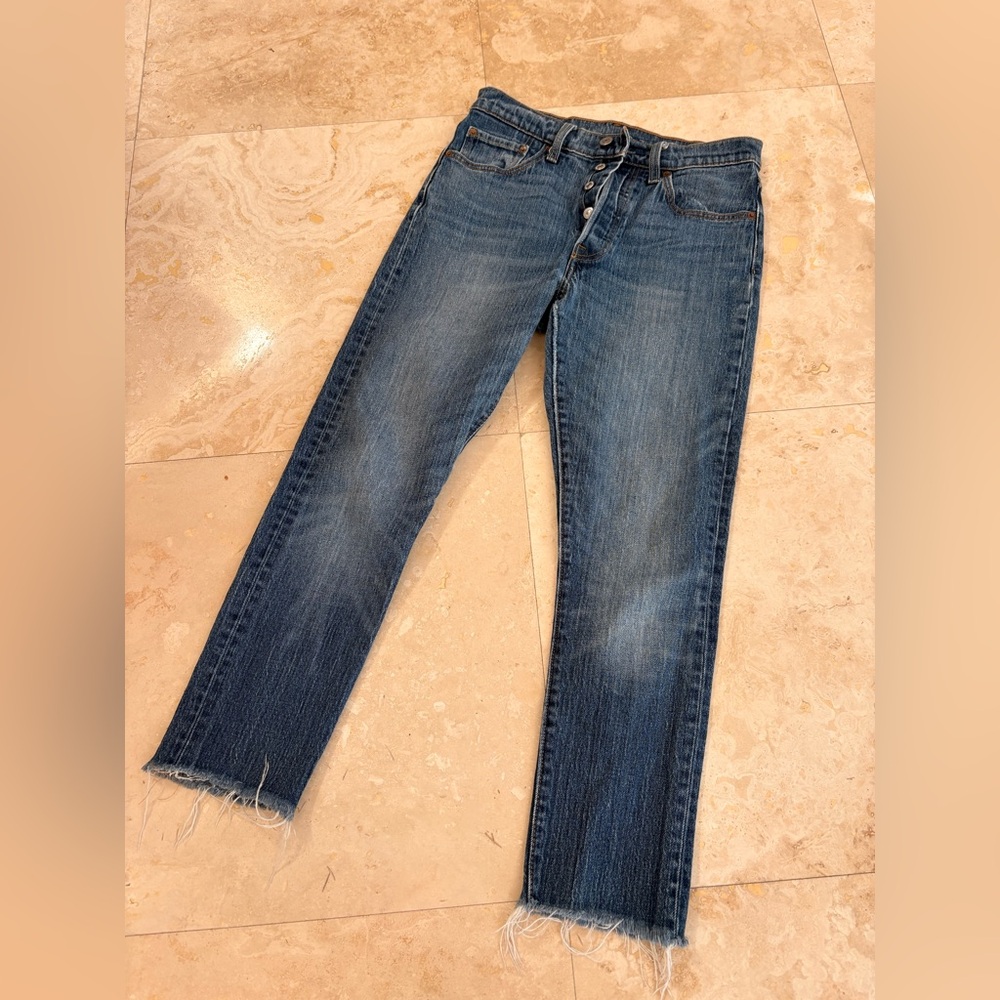 Levi's Women's Straight Leg Jeans - Mid/Dark Blue